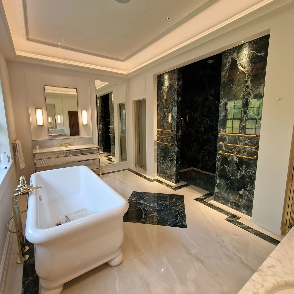 Bathroom painting in Cambridge — marble bathroom, finished — Cambridge Decorators