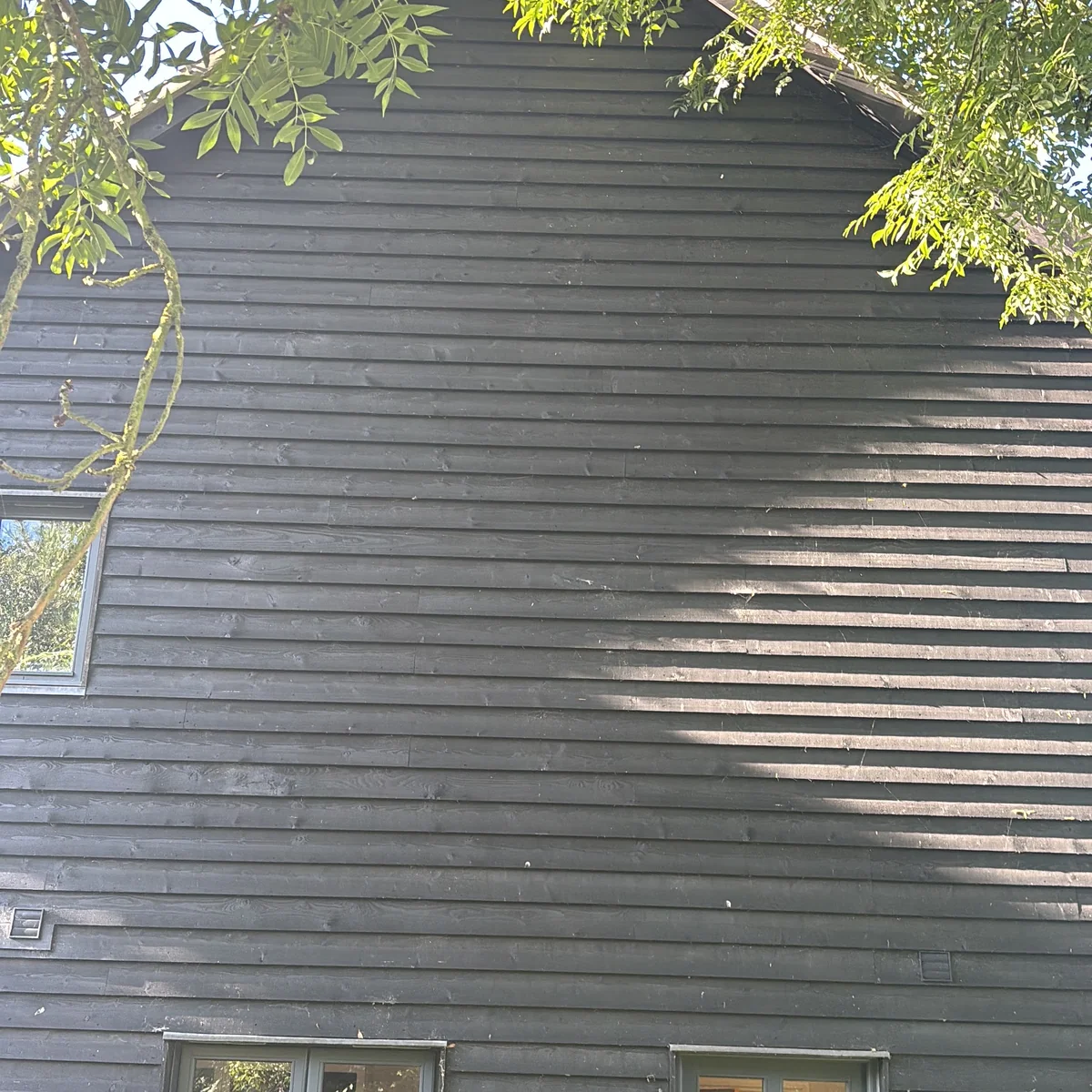 Painted cladding gable and door, Cambridge — Cambridge Decorators